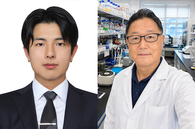 왼쪽부터 양현욱 박사과정생, 서상원 교수