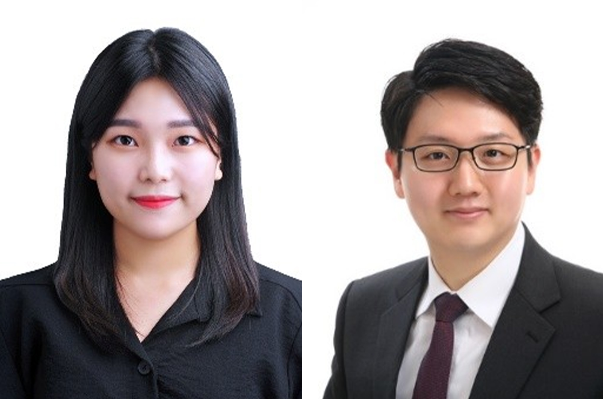 왼쪽부터 오민주 박사과정생, 박민 교수